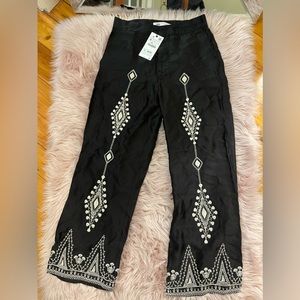 beautiful and unique embroidered pants with pockets